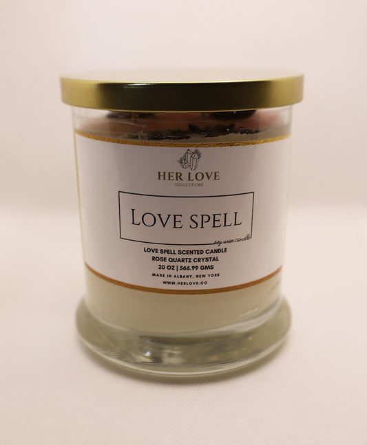 Love Spell Crystal Soy Candle