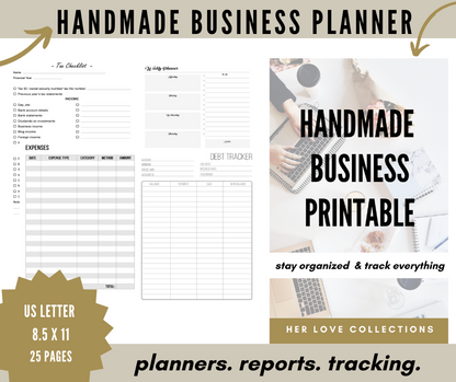 Handmade Business Printable | Business Planning & Tracking Downloads